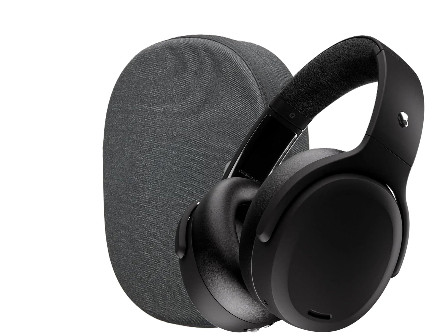 Skullcandy Crusher ANC 2 Sensory Bass Headphones with Active Noise Canceling, Protective Carrying Case and Charging Cable Bundle - True Black