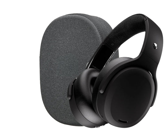 Skullcandy Crusher ANC 2 Sensory Bass Headphones with Active Noise Canceling, Protective Carrying Case and Charging Cable Bundle - True Black