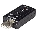 StarTech.com Virtual 7.1 USB Stereo Audio Adapter External Sound Card - Sound card - stereo - USB 2.0 - ICUSBAUDIO7,Black