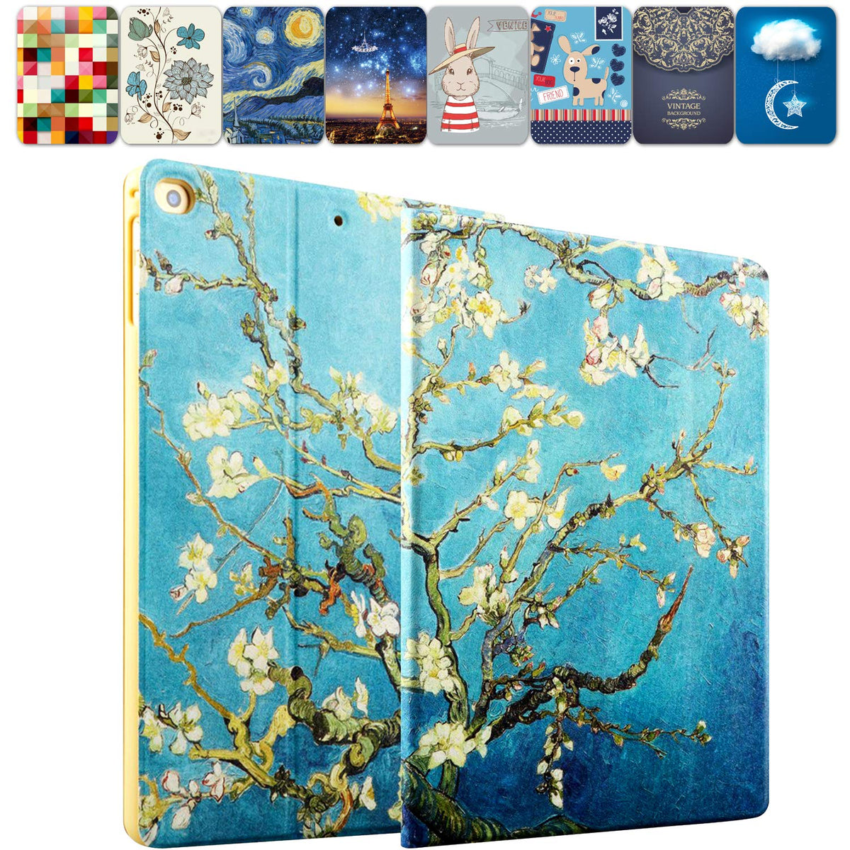 DuraSafe Case for iPad PRO 9.7 Inch 2016 [ A1673 A1674 A1675 ] Printed Smart Cover Slim Folio - Blossom