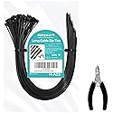 Honyear 24 Inch Cable Zip Ties Heavy Duty (with Wire Cable Cutters), Strong Large Black Zip Ties with 175 Pounds Tensile Strength, 50 Pack, Long