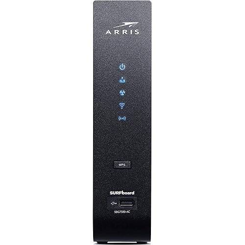 Arris Surfboard SBG7580AC 32x8 DOCSIS 3.0 Cable Modem / AC1750 Wi-Fi Router- Black