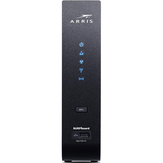 Arris Surfboard SBG7580AC 32x8 DOCSIS 3.0 Cable Modem / AC1750 Wi-Fi Router- Black