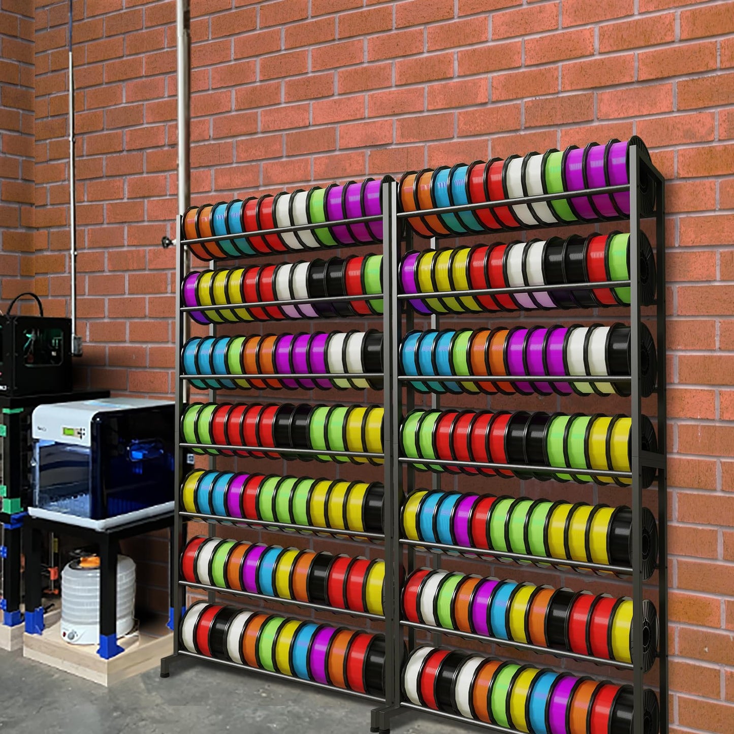 ARTINRACK 3D Printer Filament Rack, Heavy Duty Storage Shelves for 3d Printing Filaments, 7 Tier Large Capacity Filament Storage for 3D Printing