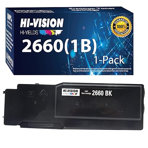 HI-Vision Compatible Toner Cartridge Replacement for C2660dn C2665dnf Extra High Yield Black 593-BBBU RD80W Printer (1 Pack)