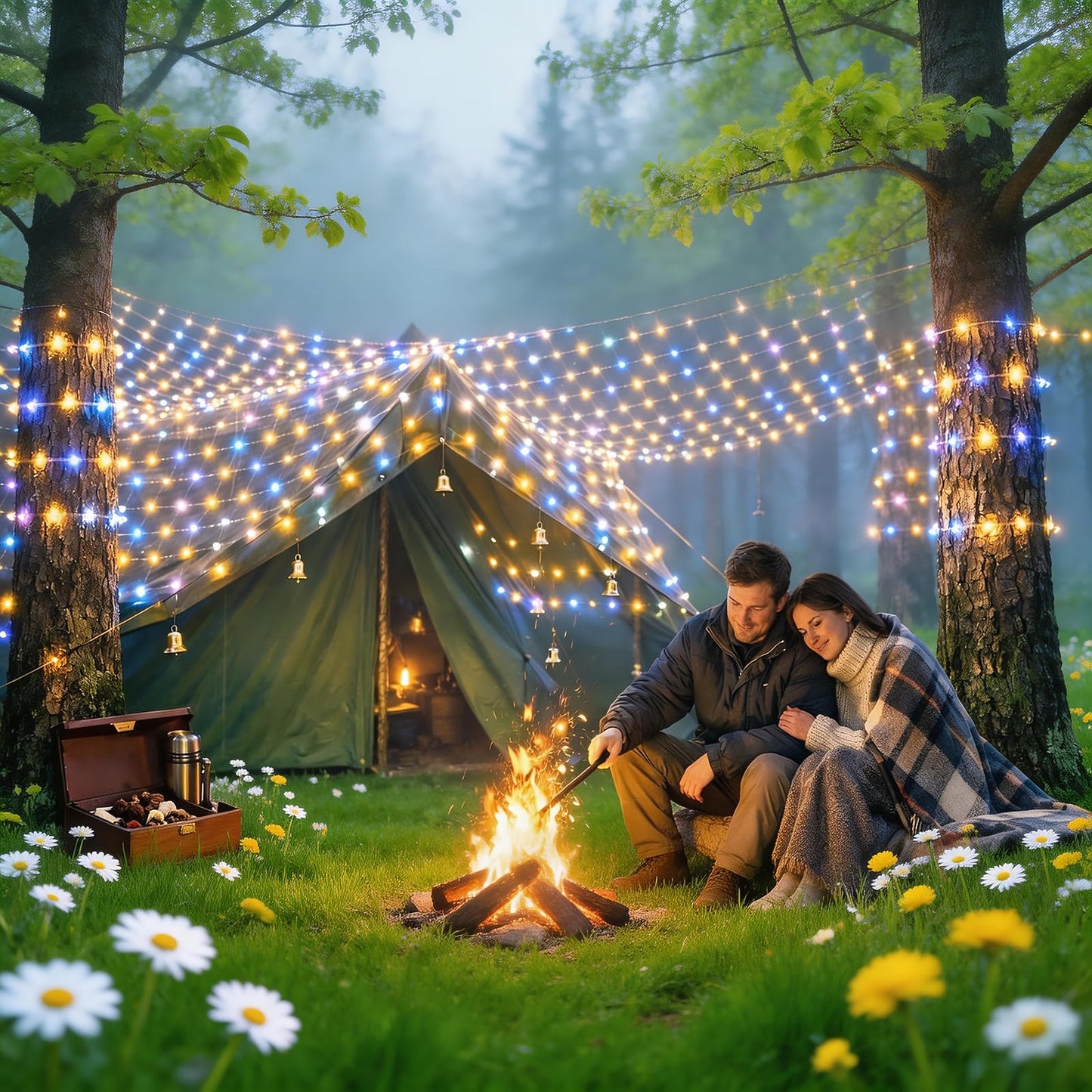 HAHOME 99ft Green Rope Lights for Outside, 300 LED String Lights Outdoor Waterproof Plug in with Remote Control, 18 Colors Changing Party Lights