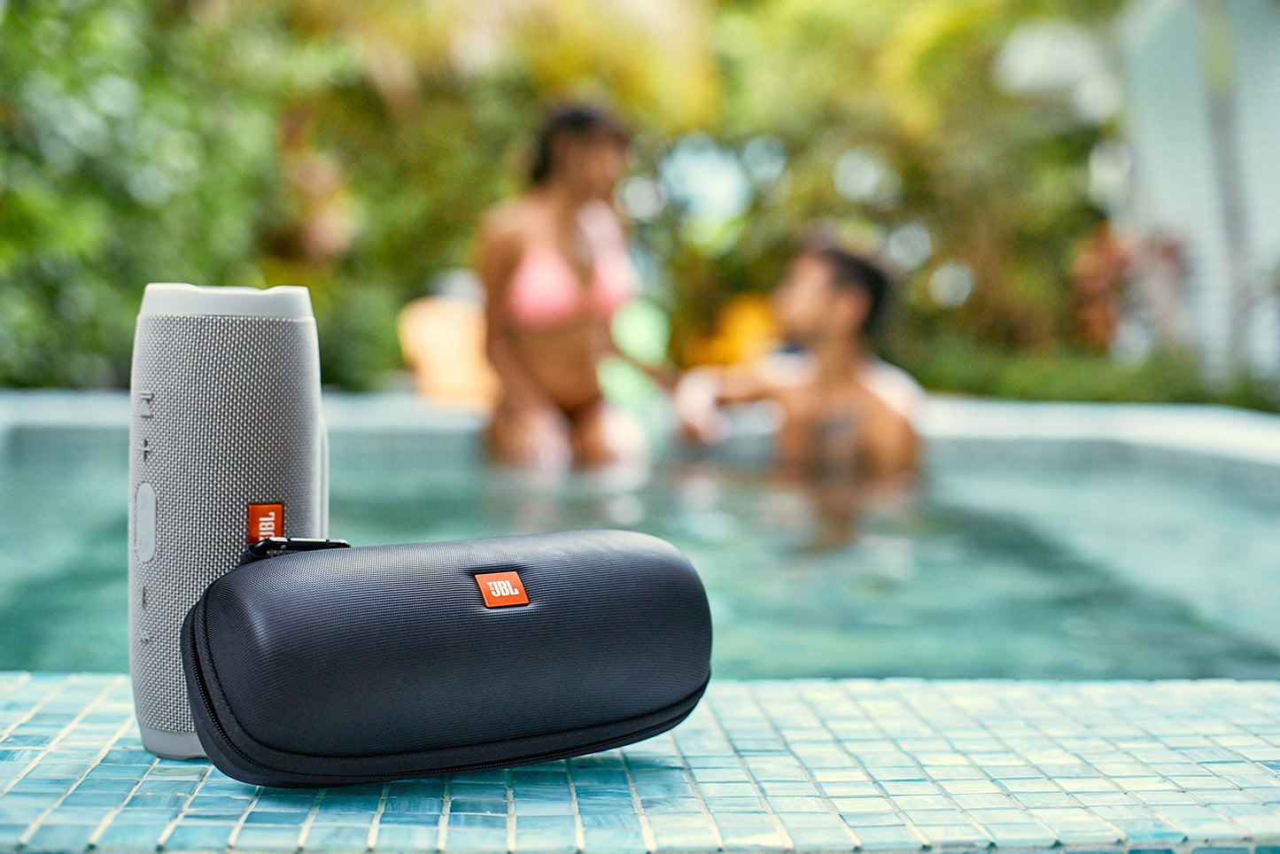 JBL Lifestyle Carry Case for Charge 3 Bluetooth Portable Speaker; Rugged EVA Shell with Weather Resistant Zippered Seal and Carabiner Style Clip