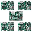 5PCS 3.7V 4.2V Lithium Liion Battery Charger Board Adjustable DC-DC Step Up Module Boost Charge Discharge Integrated Module TP4056 DIY Kit Parts