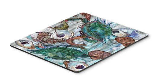 Caroline's Treasures 8965MP Shrimp, Crabs and Oysters in Water Mouse Pad, Hot Pad or Trivet for Home Office Gaming Working Computers Laptop Mouse