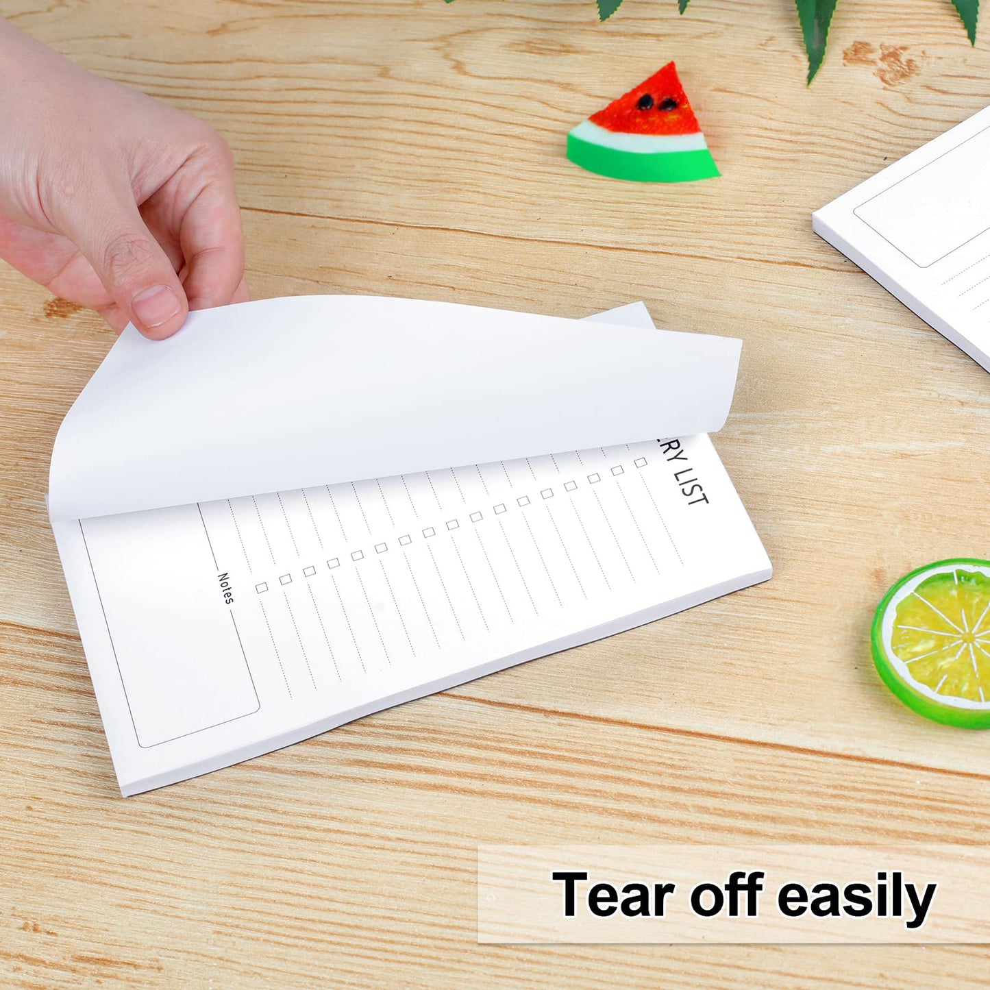 Joyberg Grocery List Magnet Pad for Fridge, 2 Pack Magnetic Notepads for Refrigerator, Magnetic Grocery List Pad for Fridge, Full Magnet Back Shopping