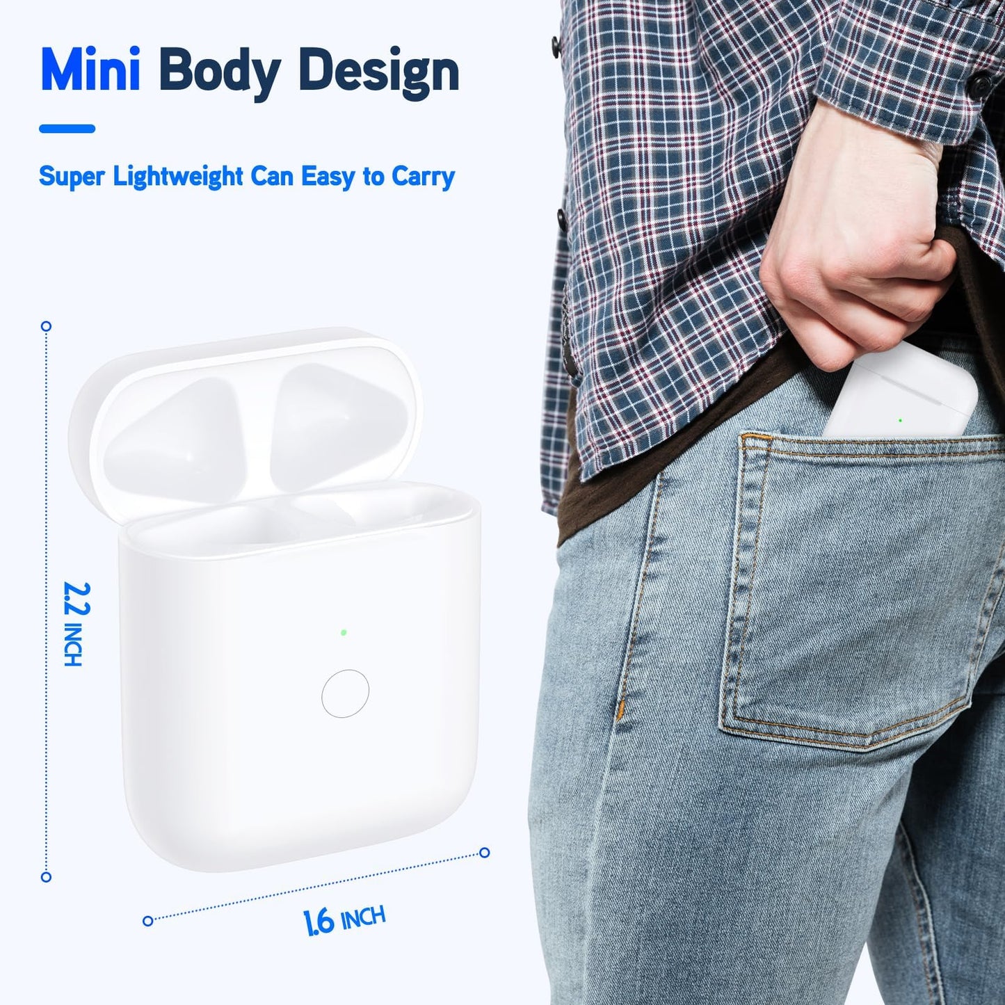 owenbo Replacement Airpod Wireless Charging Case, Charging Case Compatible for Air Pod 1st 2nd Generation, Airpods1&2 Charger Case