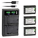 Kastar 3-Pack Battery and LTD2 USB Charger Compatible with Panasonic VW-VBY100 Battery, Panasonic HC-V110 HC-V110G HC-V110GK HC-V110K HC-V110P