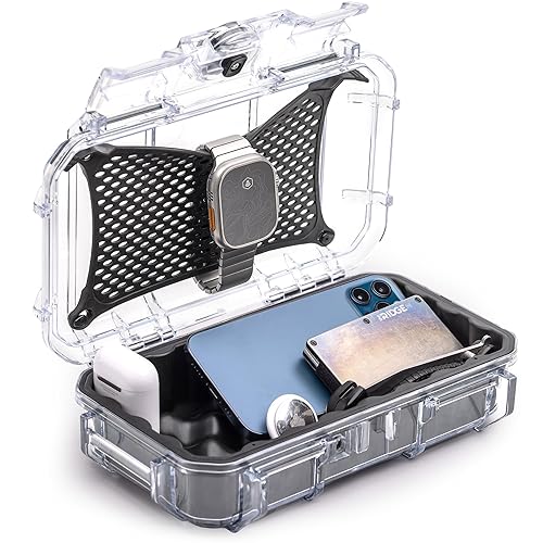 Evergreen 56 Dry Box - EDC Tough Protective Case USA Made for Organization of Cameras, Phones, Camping, Fishing, Hiking, Water Sports (Clear)
