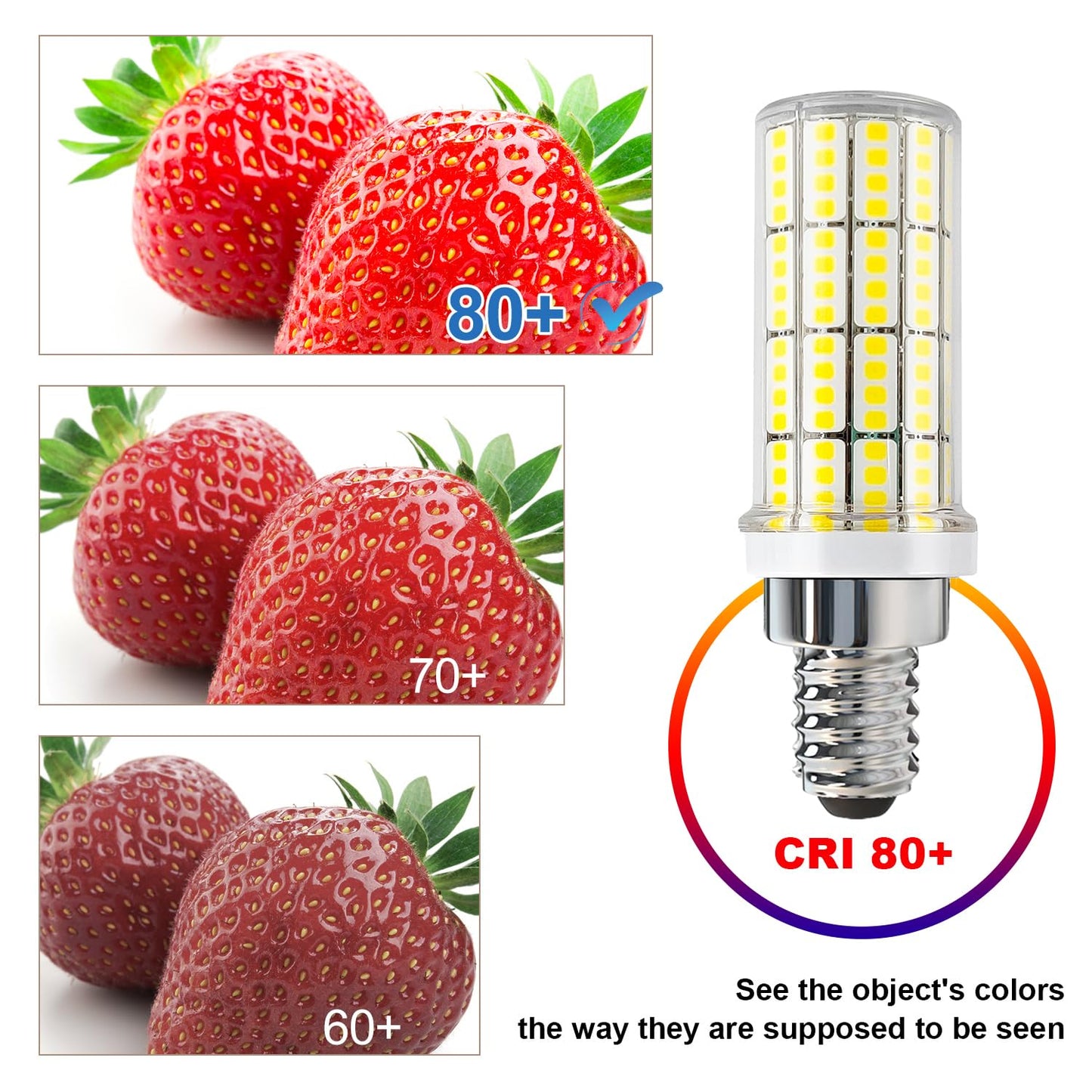RIUVAO 4 Pack E12 Led Bulb 200w Equivalent Chandelier Light Bulbs Bright E12 LEDs Candelabra Bulb 5000k Daylight White 2500lm Led Light Bulb