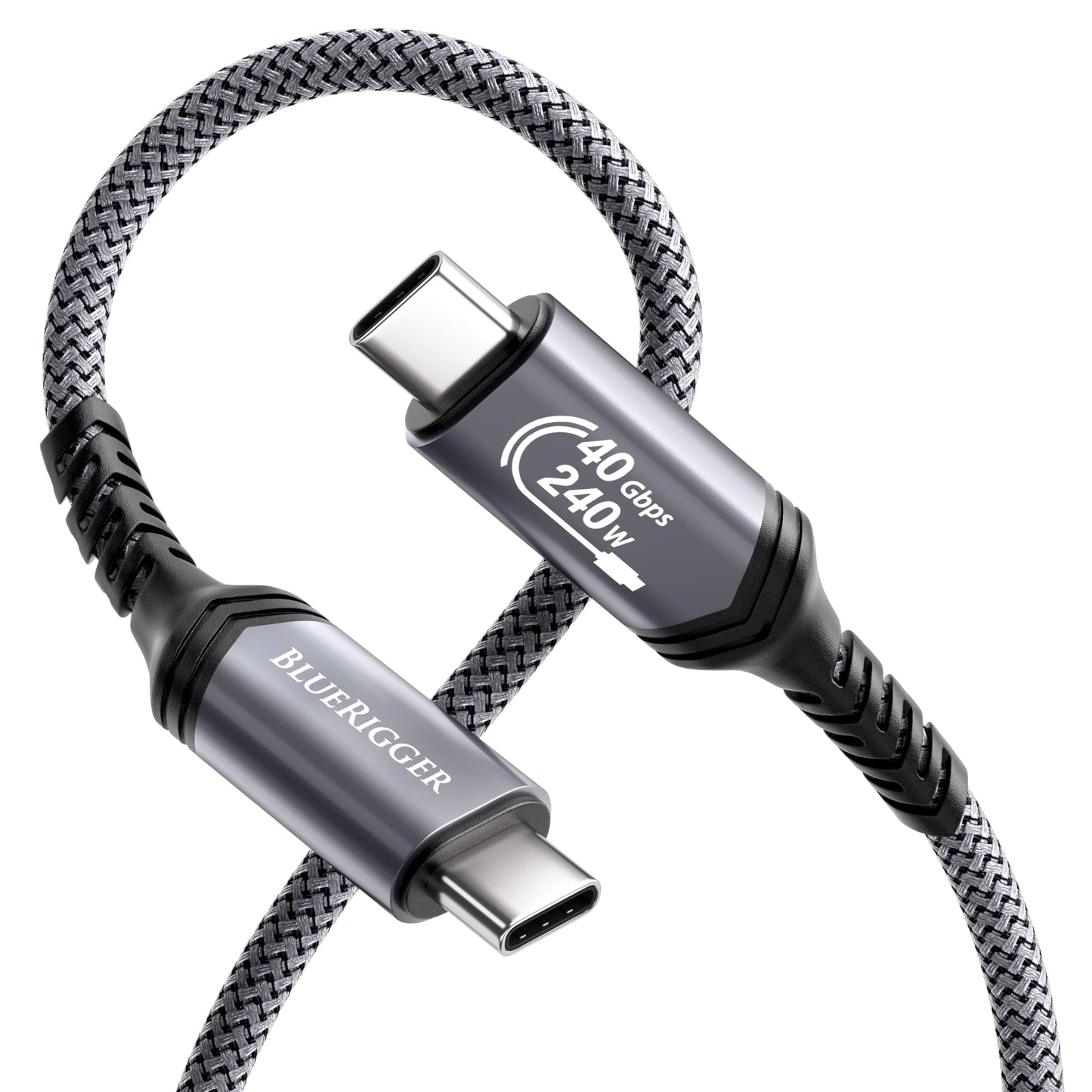BlueRigger USB C Cable 6FT - (240W PD, USB 4.0, Type C Cable, 48V 5A Fast Charging, 40 Gbps Data Transfer, 8K 60Hz, Thunderbolt 4/3) - USB C Charger