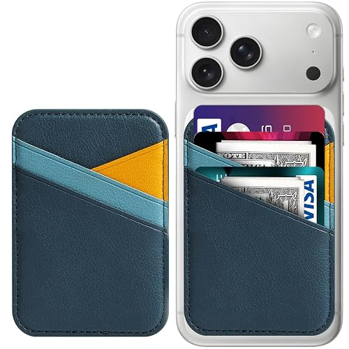 Miroddi for MagSafe Wallet, Magnetic Wallet for iPhone 17/16/15/14/13/12 Series, 0.12” Ultra-Thin Leather Magnetic Phone Card Holder, 3 Card Slots