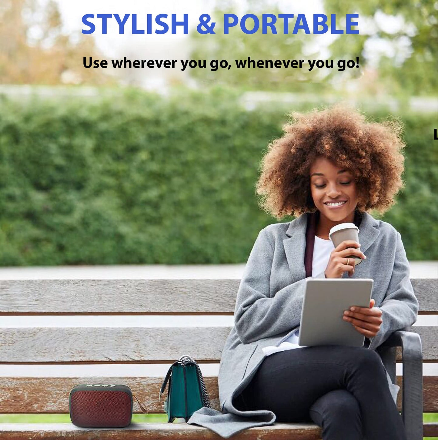 Tek Styz Bluetooth Portable Wireless Speaker Compatible with Samsung Galaxy S20 FE Fast Pairing, Soft Stylish Fabric Design for 6Hours+