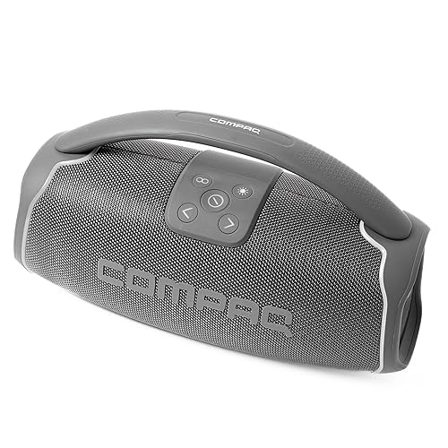Compaq 50W Bluetooth Speaker - Powerful Wireless Speaker with TWS Pairing, Bluetooth 5.3, IPX6 Waterproof, Uninterrupted Playtime, Dynamic LED