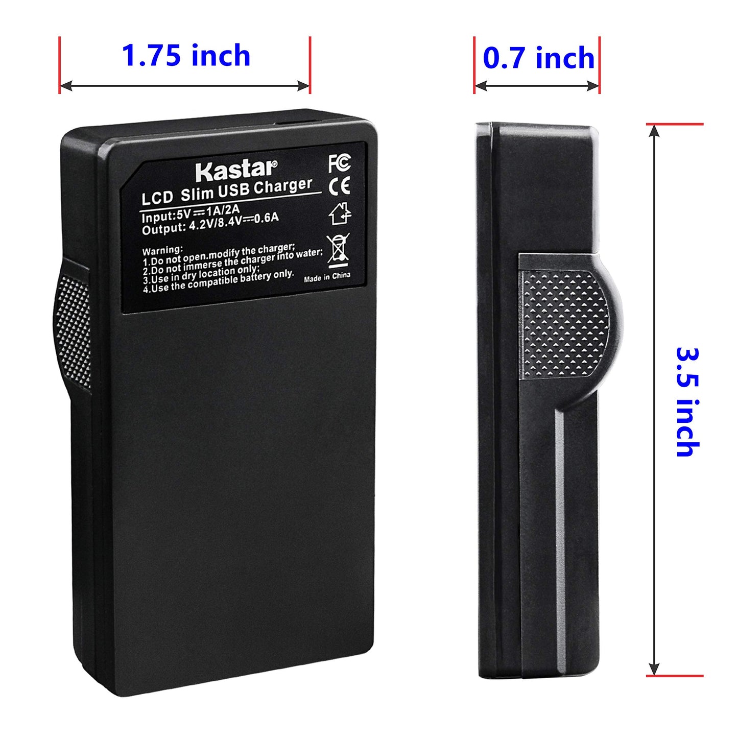 Kastar Battery (X2) & Slim LCD Charger for Nik EN-EL23, ENEL23 MH-67 and Nik Coolpix P600, P610 S810c, P900 Digital Cameras