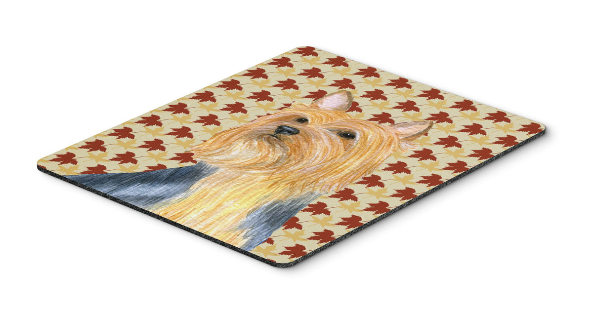Caroline's Treasures LH9091MP Silky Terrier Fall Leaves Portrait Mouse Pad, Hot Pad or Trivet for Home Office Gaming Working Computers Laptop Mouse