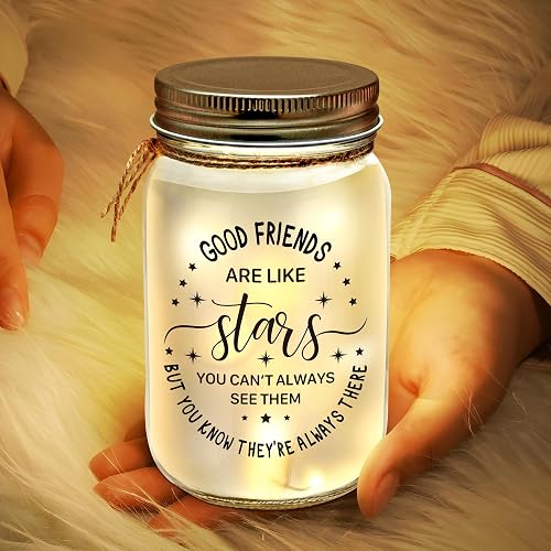 KERAOO Mason Jar Night Light for Friends, Mothers Day Gifts for Women, Home Decoration Lights, Birthday Christmas Mothers Day Gifts for Bestie