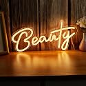 Chi-buy Beauty LED Neon Sign Letter Neon Lights for Bedroom USB Powered Wall Mounted Neon Signs For Room 3D Wall Art Wedding Party Living Room