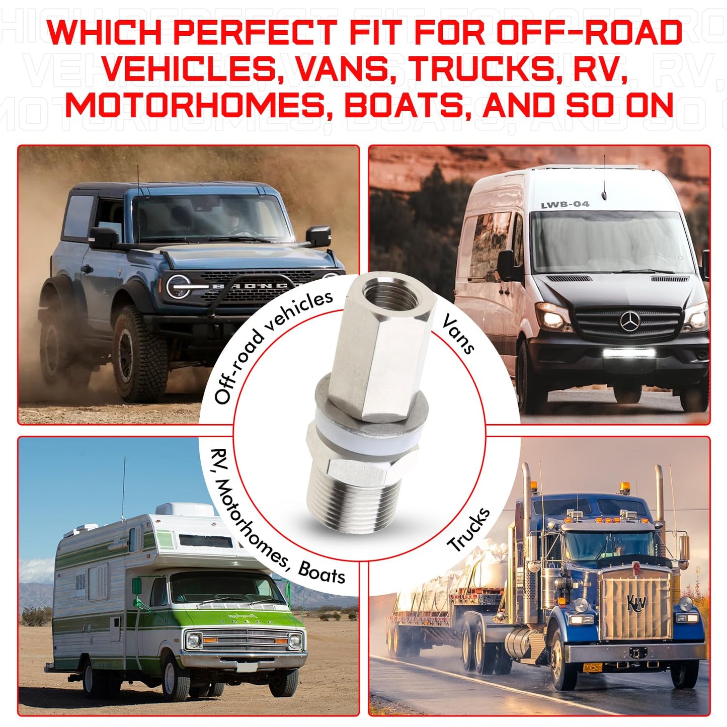Prostick Universal Heavy Duty SO-239 Stud Mount for CB Radio Antenna