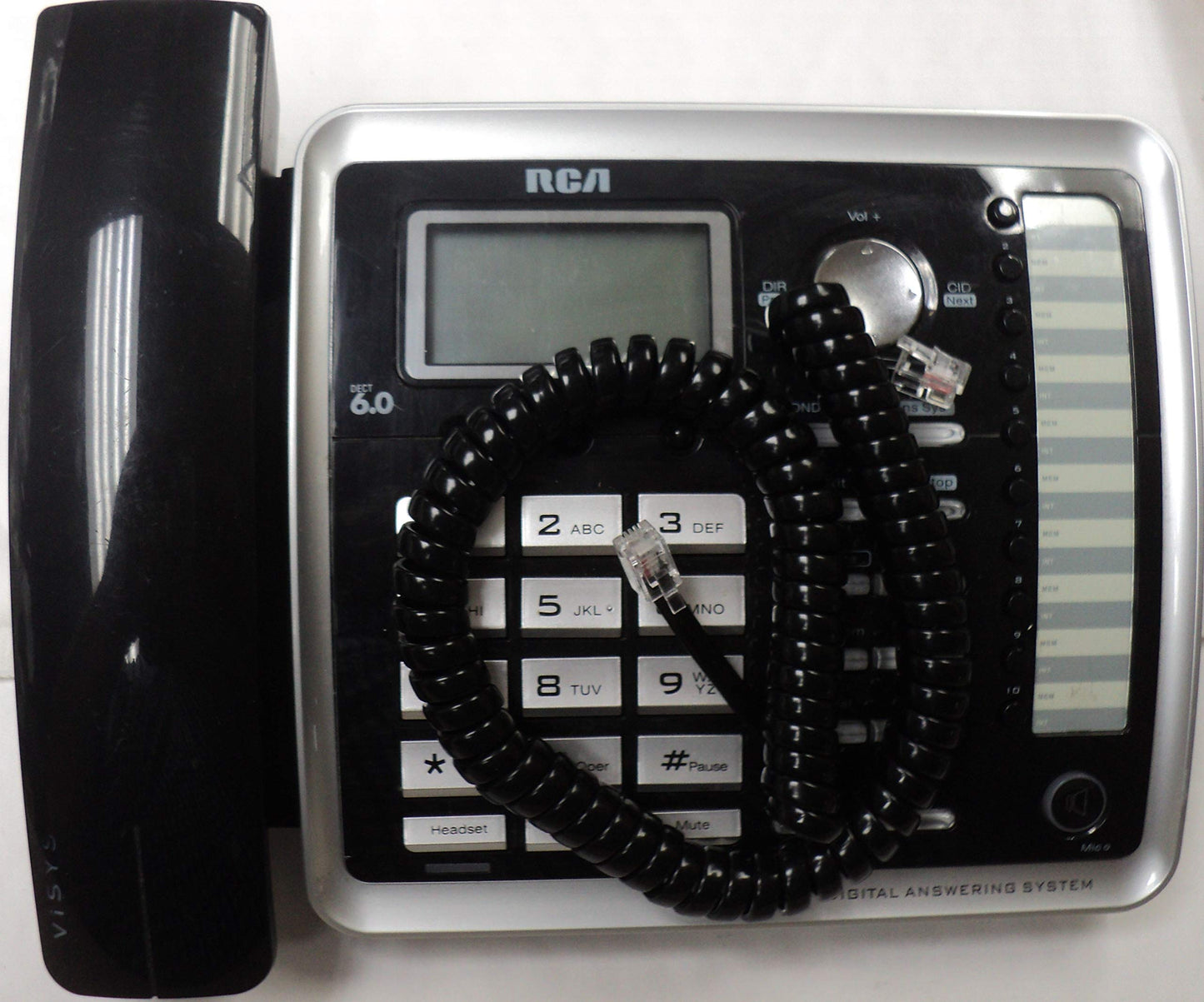 DIY-BizPhones Black Short Handset Cord Compatible with RCA Phone 2 3 4 8 Multi Line ViSys System Executive Series 25215RE1 25255RE2 25423RE1 25424RE1