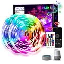VOLIVO 65.6 FT WiFi LED Strip Lights,LED Light Strip Compatible with Alexa and Google Home,App/Remote/Voice Controlled Music Sync Color Changing