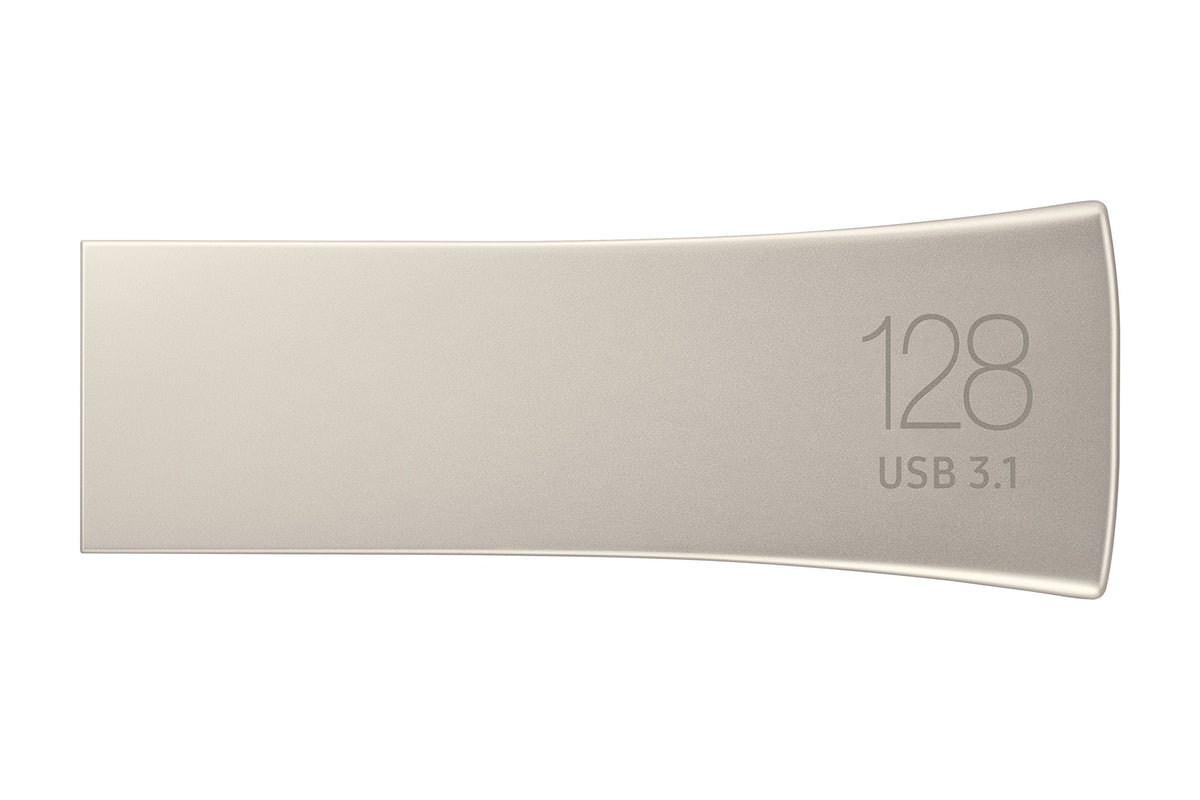 SAMSUNG BAR Plus 3.1 USB Flash Drive, 128GB, 400MB/s, Rugged Metal Casing, Storage Expansion for Photos, Videos, Music, Files, MUF-128BE3/AM