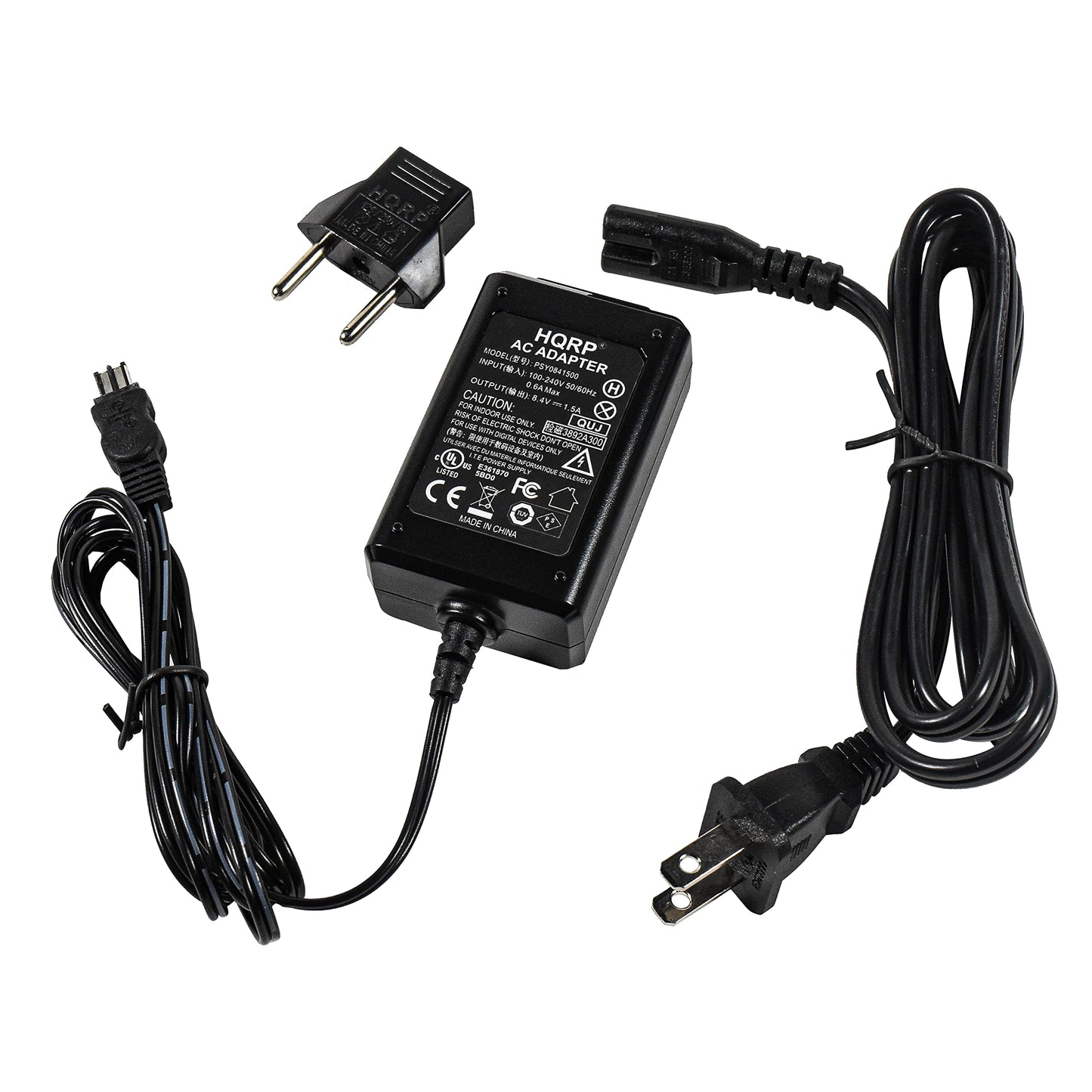 HQRP Replacement AC Adapter/Charger Compatible with Sony CyberShot DSC-R1 / DSCR1, DSC-F828 / DSCF828 Digital Camera Plus Euro Plug Adapter
