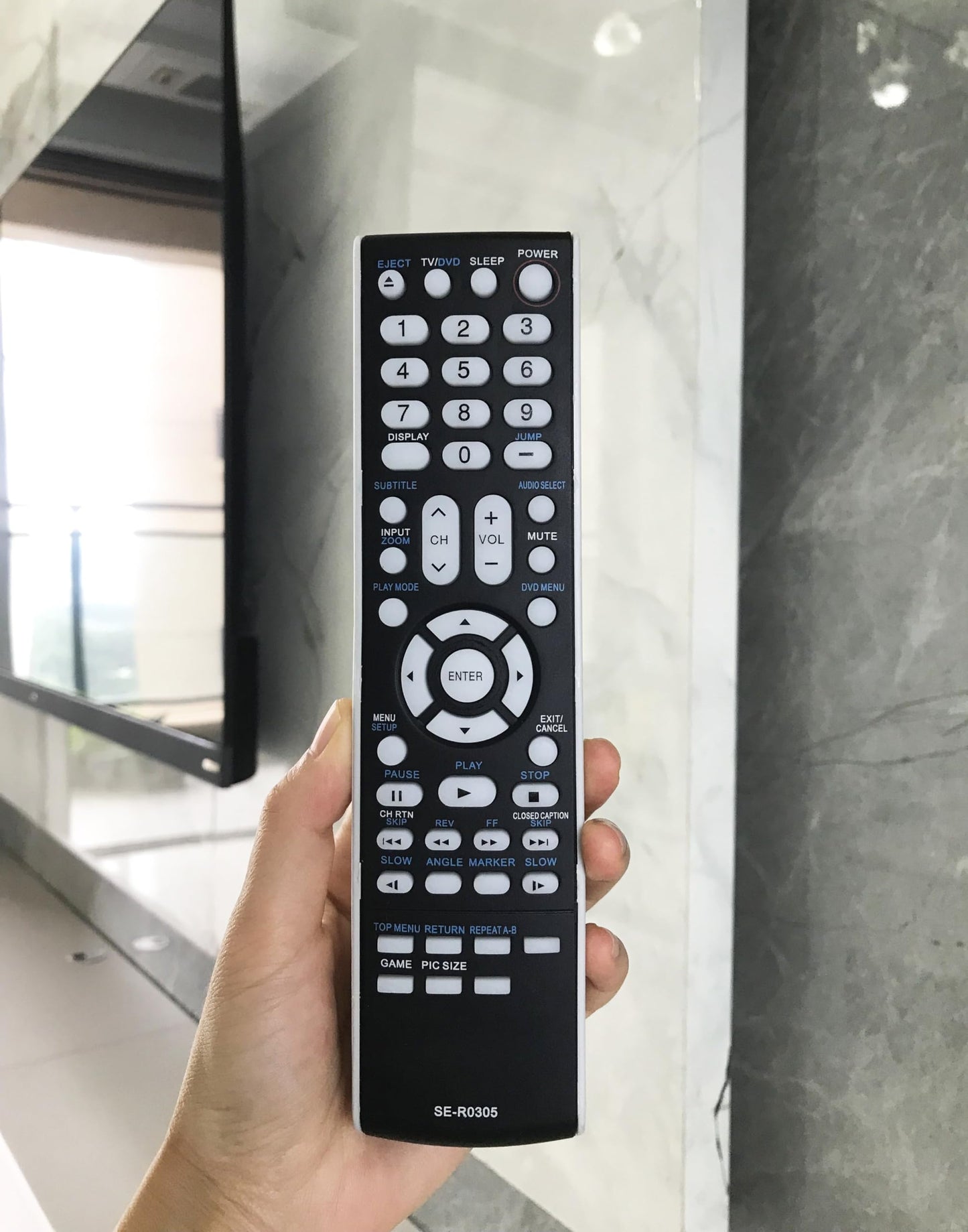Replacement Remote Control for Toshiba SE-R0305 TV/DVD Combo 19LV61K 22LV506 22LV610 26LV61 26LV61K 26LV610U 32CV100 32CV100U