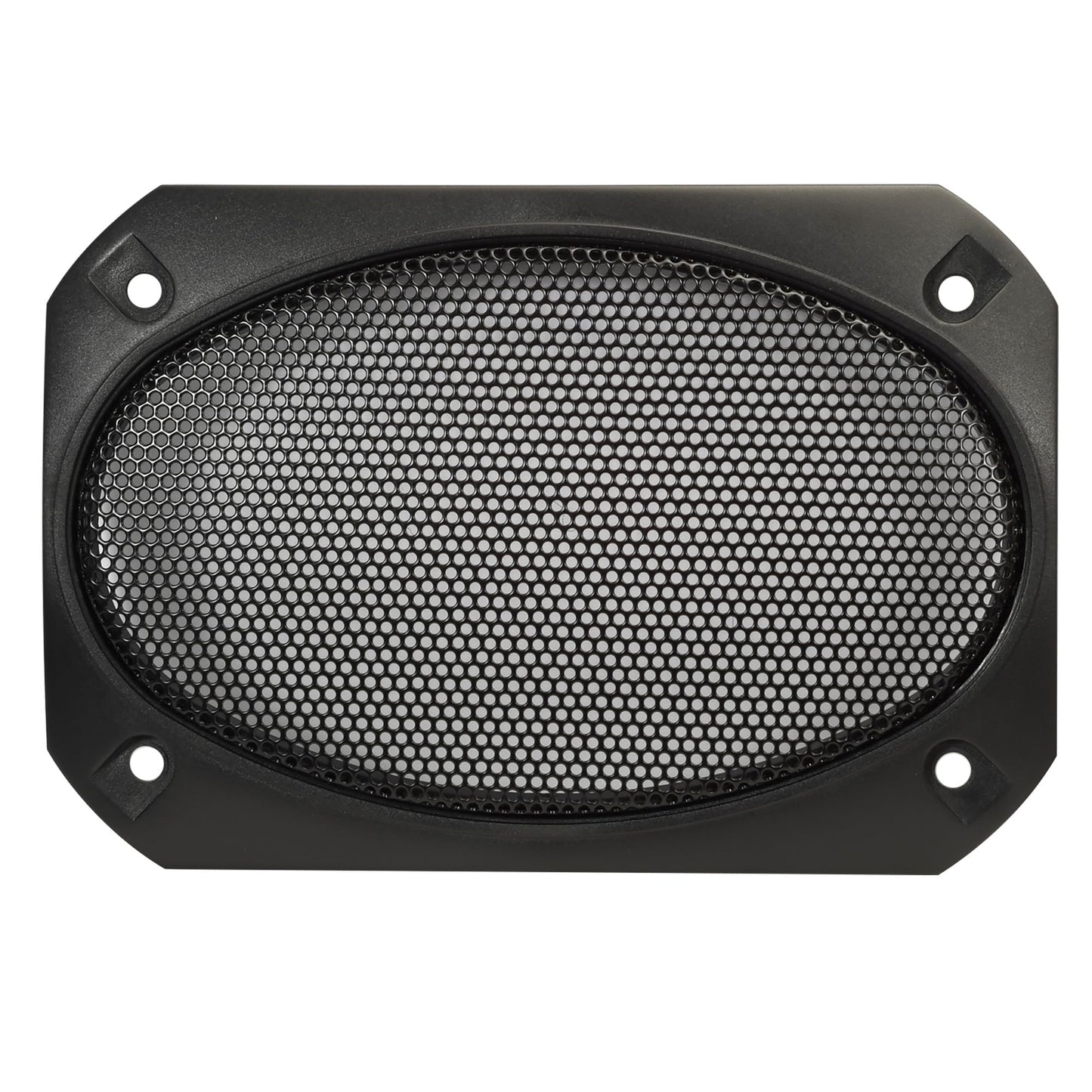 Speaker Grill Cover, 4 x 6 Inches, Black Satin A.B.S. Finish with Metal Mesh, Pair