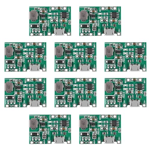 10Pcs TP4056 3.7V 4.2V 9V 5V 2A Adjustable DC-DC Step Up Boost Module 18650 Lithium Li-ion Battery Charger Discharge Power Board DIY Kit Parts