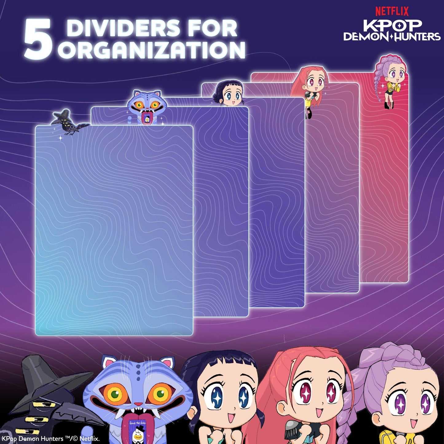 KPop Demon Hunters™ Huntr/x Tab Journal with 80 Lined Pages, Spiral-Bound, Notebook Size 6x8, Official KPop Demon Hunters Merch for K-Pop Fans
