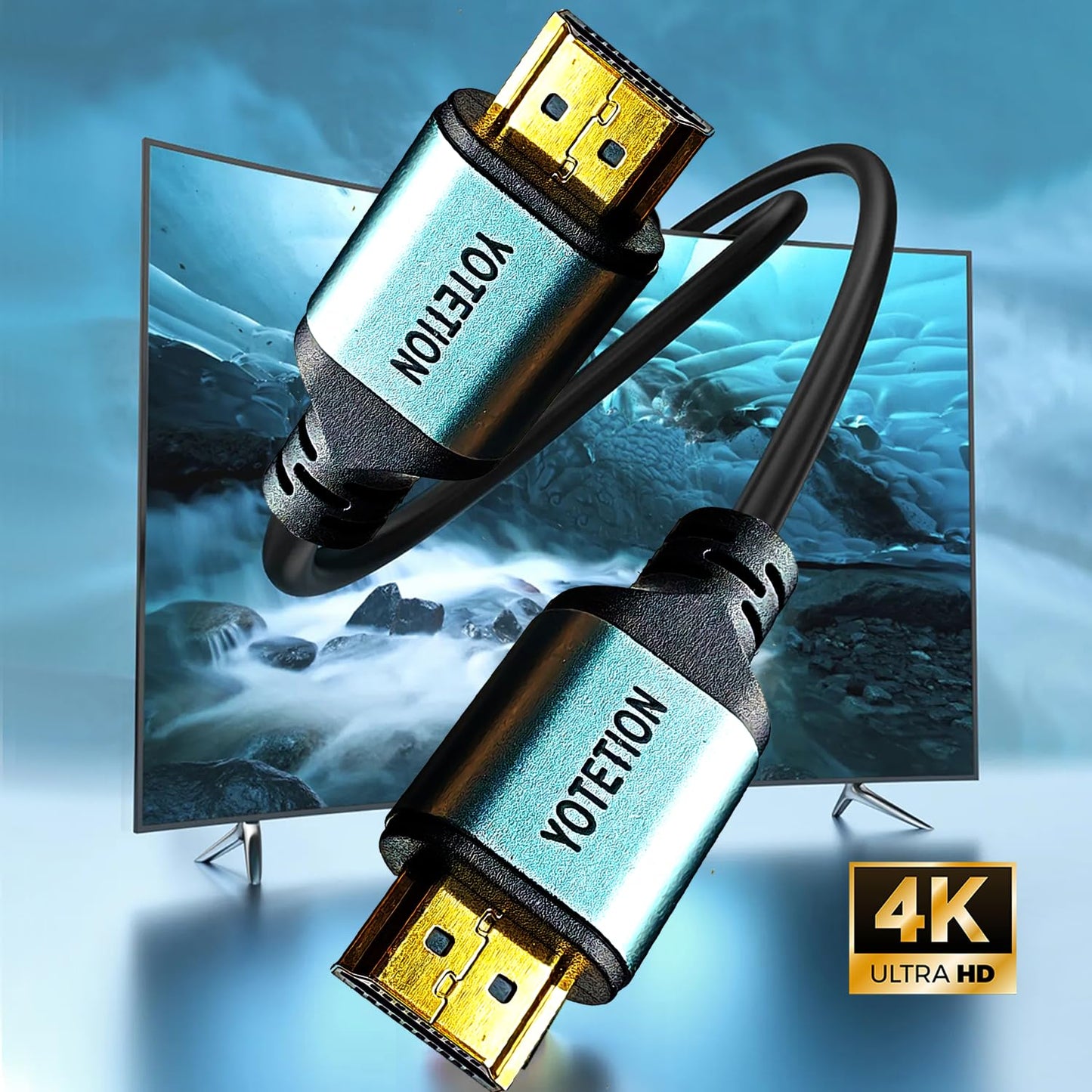 HDMI Cable 100ft 4k60hz with Built-in Signal Booster. hdmi Cables Extender,HDMI Cable V2.0 with EQ Suppert HDR 4K60HZ