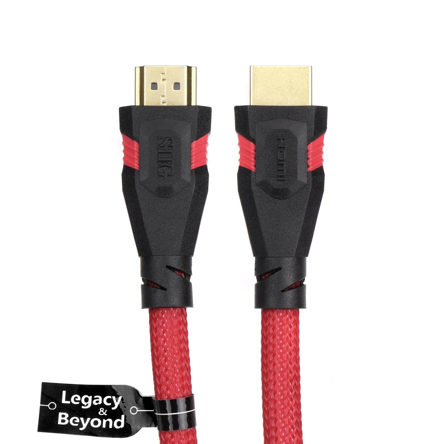 SIIG Legacy and Beyond Series Premium Braided High Speed HDMI Cable 2.0 with Ethernet 4Kx2K - Pure Copper Conductors - Quad-shielding Braided Cable