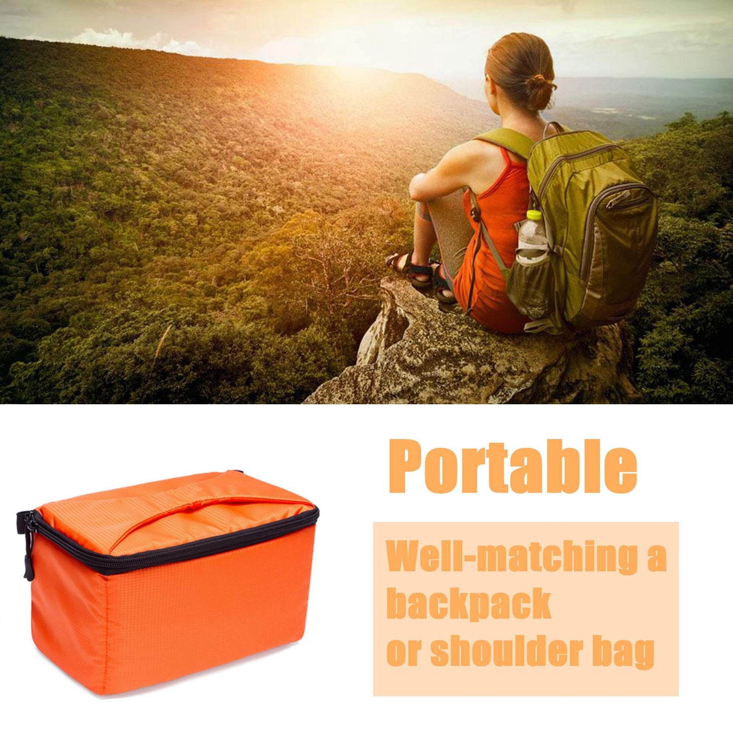 G-raphy Camera Bag Digital Camera Case, Waterproof & Protective Small Camera Insert with Handle Shockproof for Mirrorless Cameras, Lenses and other