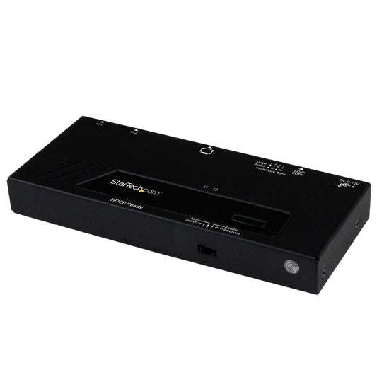 StarTech.com 2 Port HDMI Switch w/ Automatic and Priority Switching - 2 In 1 Out HDMI Selector with Automatic Priority Switching - 1080p, TAA
