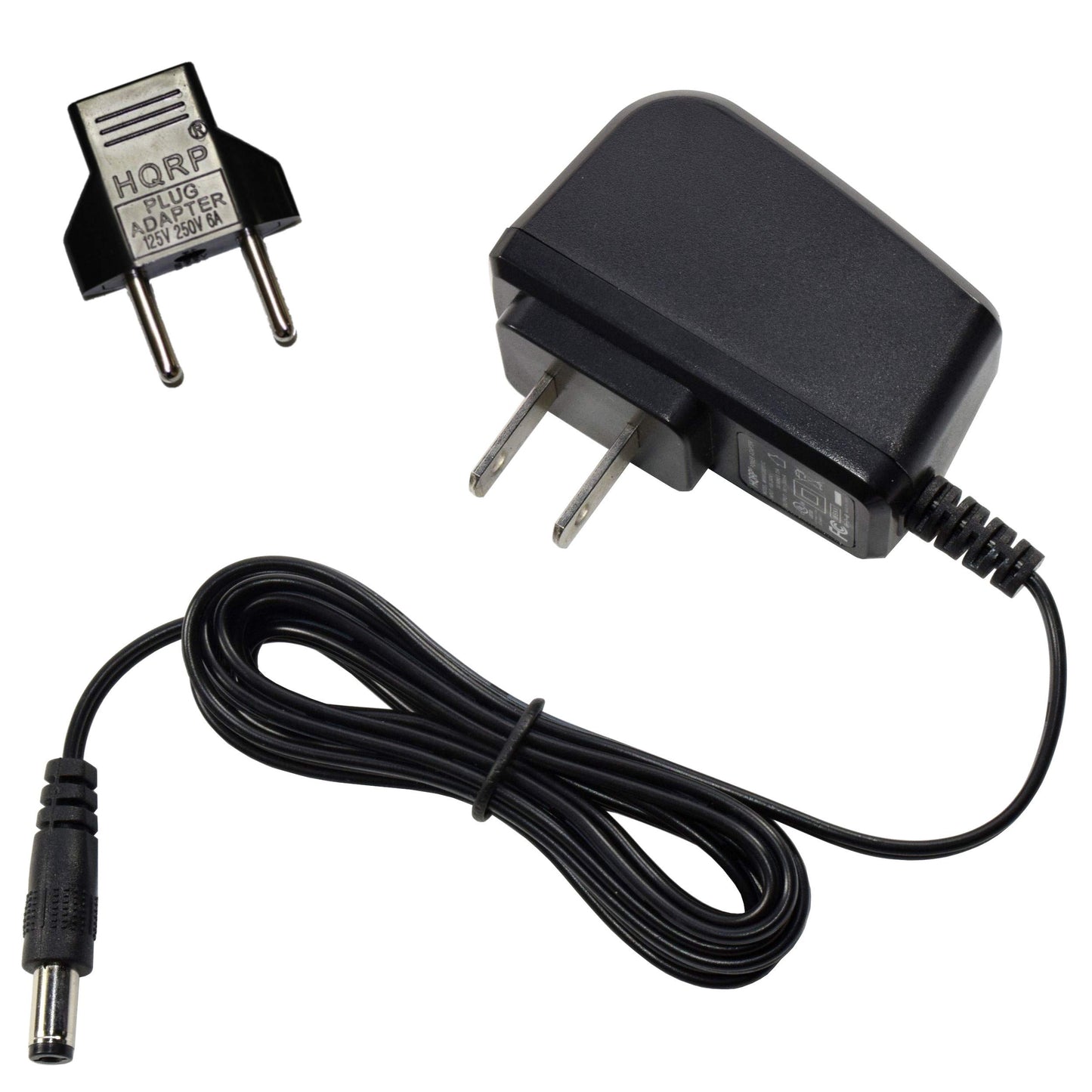 HQRP 9V AC Adapter Compatible with Honeytone E-15 Headphone Amplifier/N-10 Mini Amp Plus HQRP Euro Plug Adapter