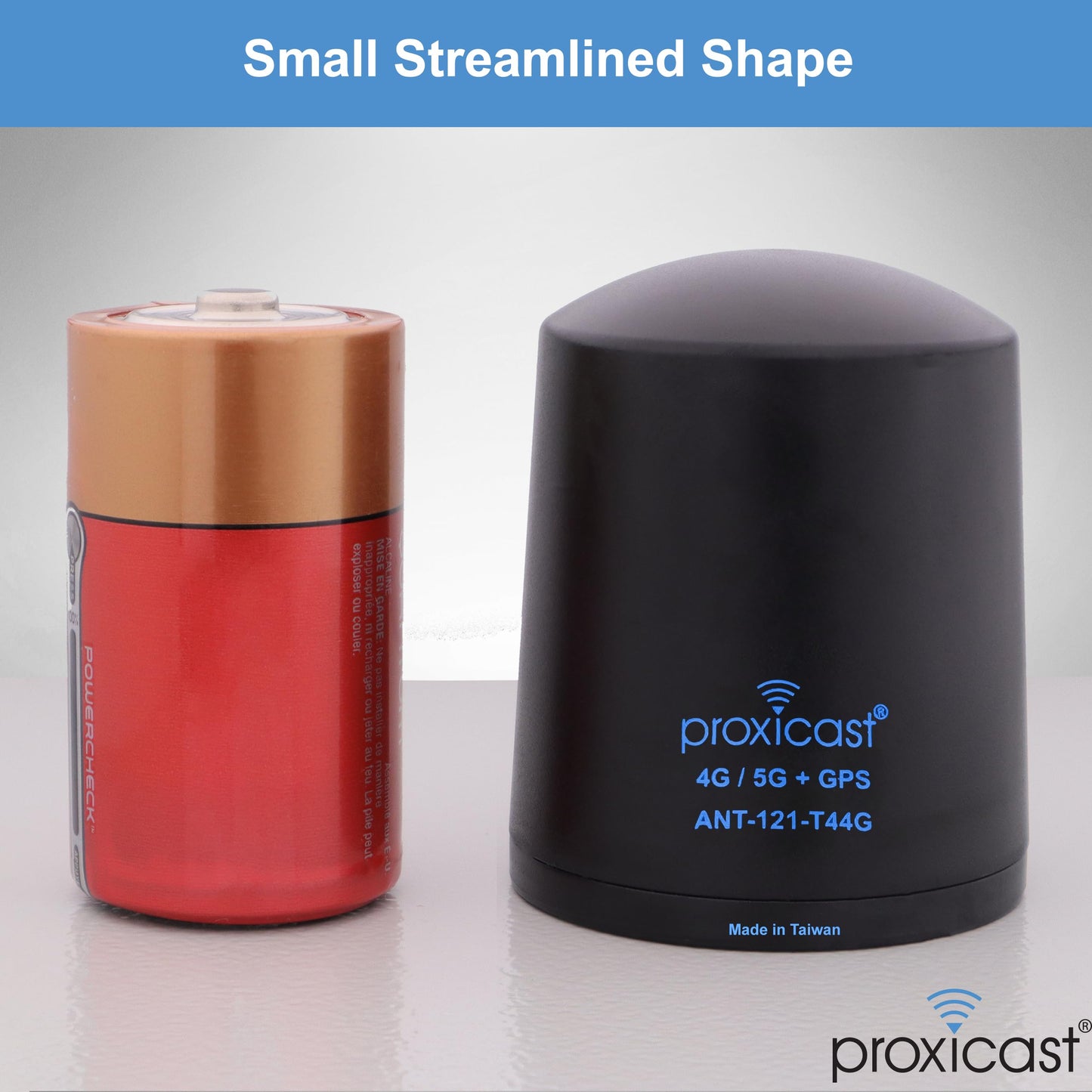 Proxicast 5-in-1 4x4 MIMO 4G / 5G + GPS Antenna - Low Profile Vandal Resistant IP67 Through Hole Mount - 6ft Coax - Black - Compatible