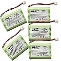 HQRP Phone Battery 5-Pack Compatible with VTech 89-1323-00-00/8913230000 / 891323, 2465, 6765, 6772, 6773, 6775, 6783, 6785, 6822, 6897 Cordless