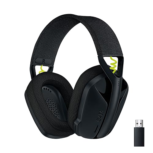 Logitech G435 Lightspeed & Bluetooth Wireless Gaming Headset - Lightweight Over-Ear Headphones, Built-in mics, 18h Battery, Dolby Atmos, PC, PS4, PS5
