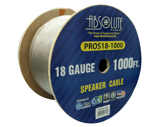 Absolute USA PROS181000 18 Gauge Speaker Wire