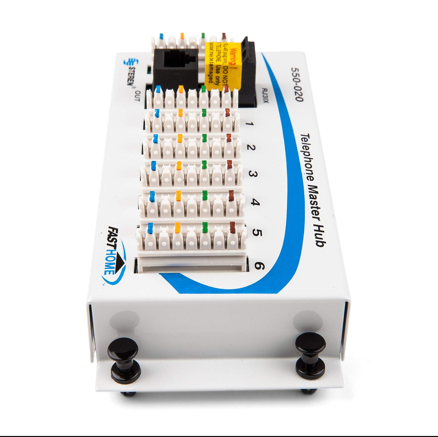 4 Gauge Distribution Block - Telephone Junction Box - Telephone Punch Down Block - CAT 5 Splitter 4 Way - CAT5 Junction Box - Distribution Block 4