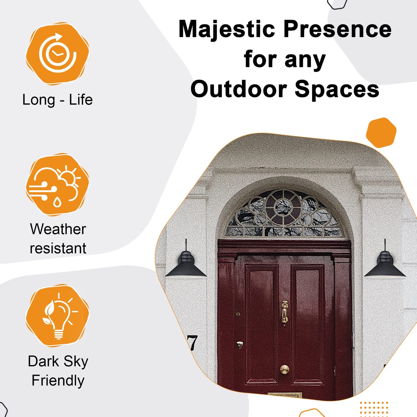 Ciata Lighting Porch Lights Outdoor Wall Lantern, Dark Sky Friendly One-Light Outdoor Wall Lantern in Textured Black Finish on Steel