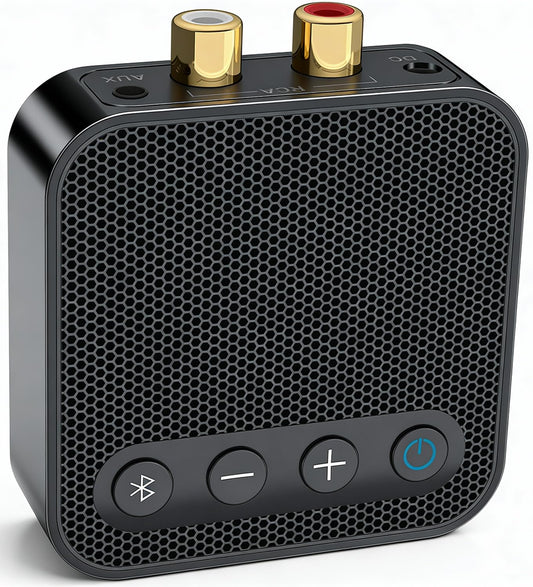 Bluetooth 6.0 Receiver for Home Stereo - Hi-Fi Wireless Audio Adapter for Wired Speakers & AV Receiver with RCA/3.5mm AUX Output, Plug & Play