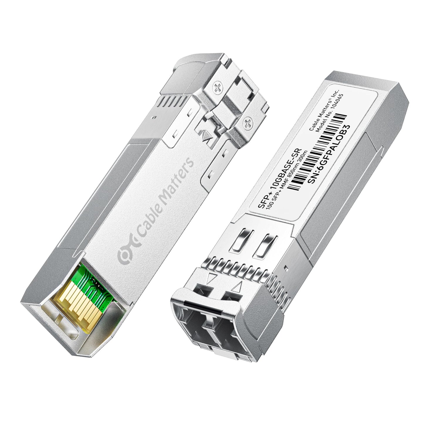 Cable Matters 2-Pack 10GBASE-SR SFP+ LC Fiber Transceiver, up to 300m