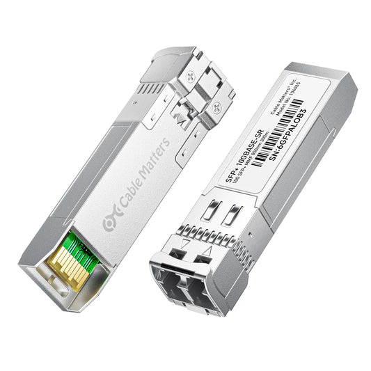 Cable Matters 2-Pack 10GBASE-SR SFP+ LC Fiber Transceiver, up to 300m