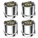 4X RCA Caps Rhodium-Plated RCA Female Protective Caps Noise Stopper HiFi Dust Caps Covers for Chassis Sockets Plug Jacks to Prevent Dirt